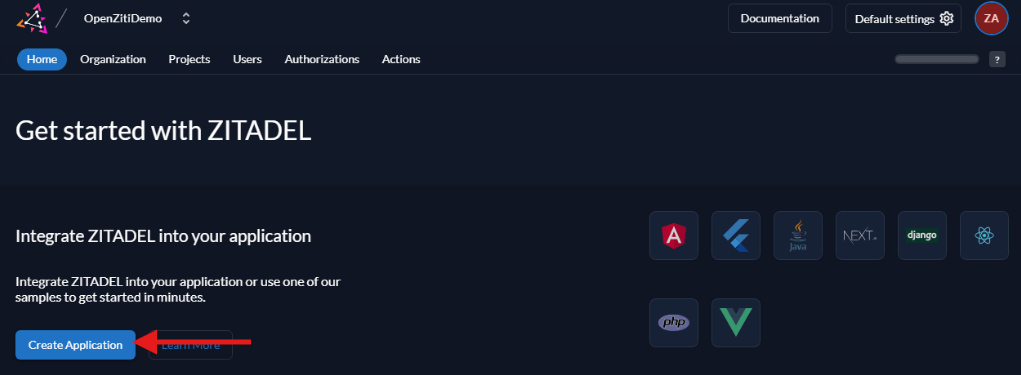 Create Application